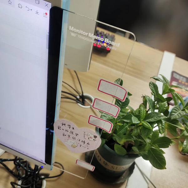 Tableau mémo pour l'écran du PC