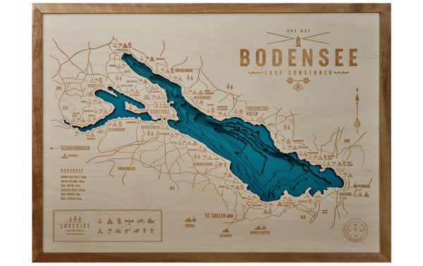 Swiss Wood Maps Bild Bodensee