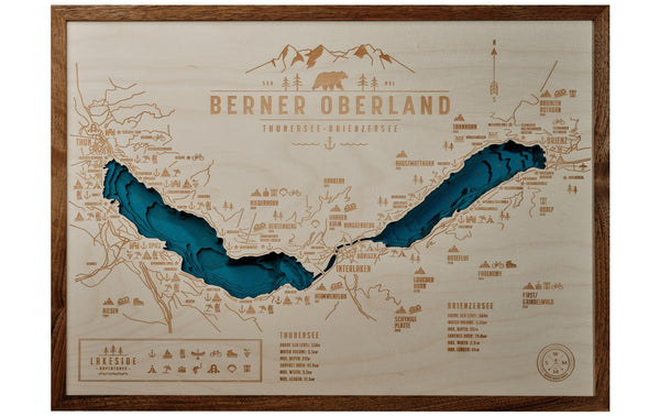 Swiss Wood Maps Bild Berner Oberland