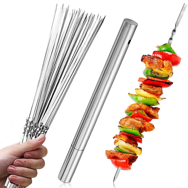Barbecue skewers made of stainless steel