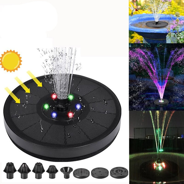 Solar Springbrunnen mit LED Licht