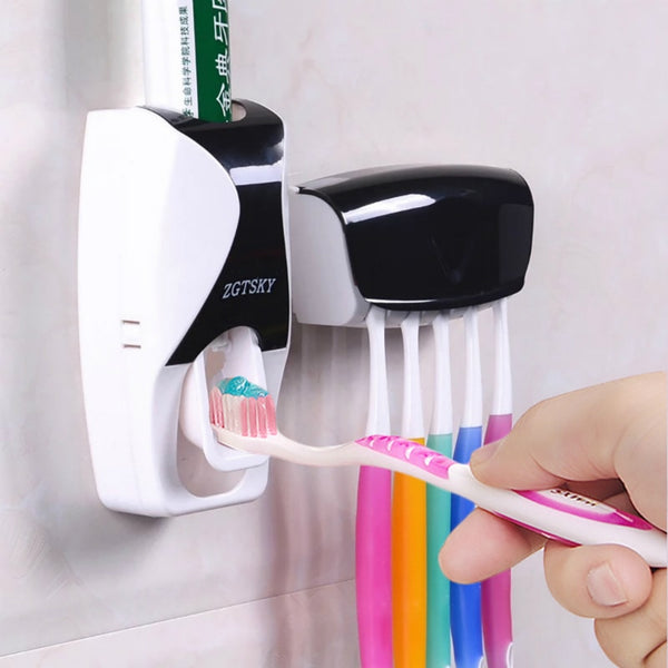 Automatischer Zahnpastaspender mit Zahnbürsten Organizer