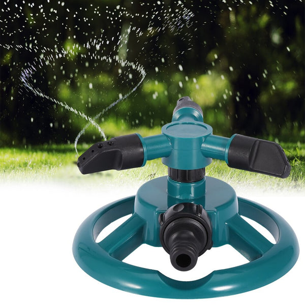 Rotating garden sprinkler with automatic watering