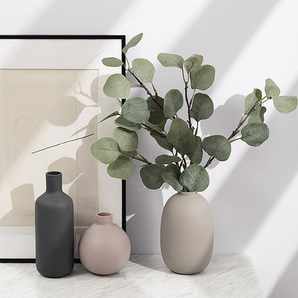 Modern ceramic vase in earth tone