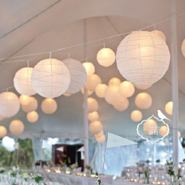 Chinese paper lanterns in different sizes