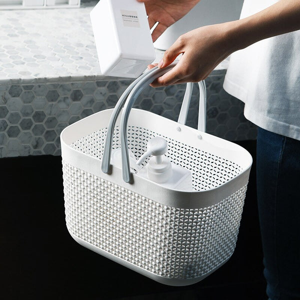 Storage basket with carrying handle
