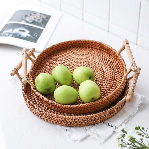 Handmade rattan basket
